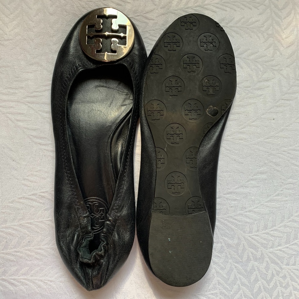 Black Hard Sole Tory Burch Flats